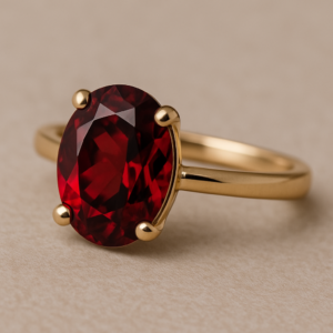 Goldring mit Granat