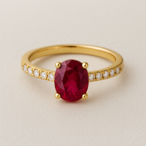 Goldring mit Rubin