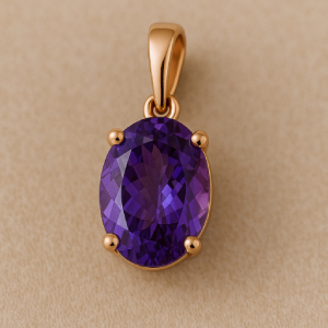 Halsanhänger mit violettem Tansanit