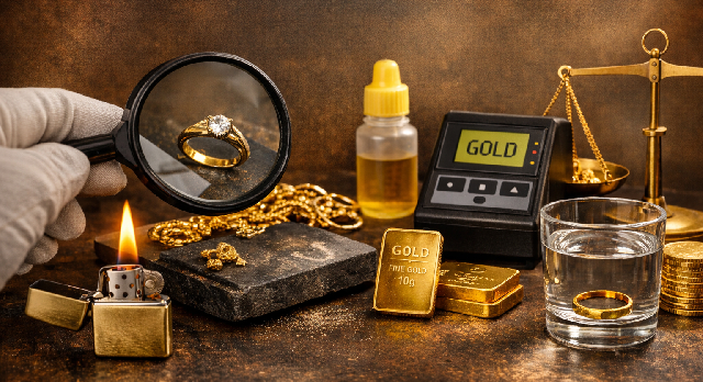 Verschiedene Methoden zum Testen der Echtheit von Gold